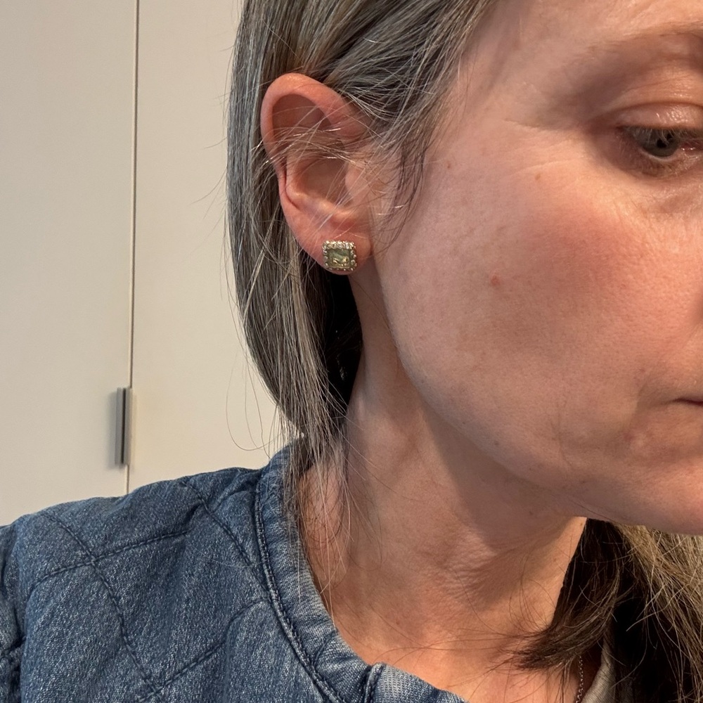 Alexis Bittar Elegant Gold Stud Earrings - Picture 5 of 5